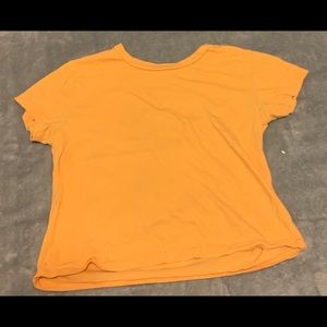Bright yellow tee